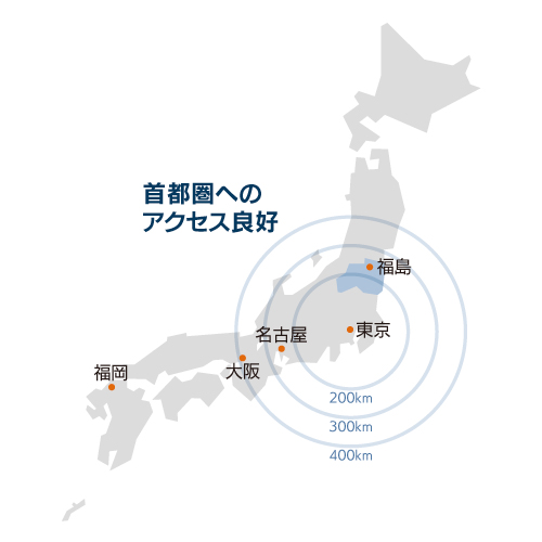 首都圏へのアクセス良好